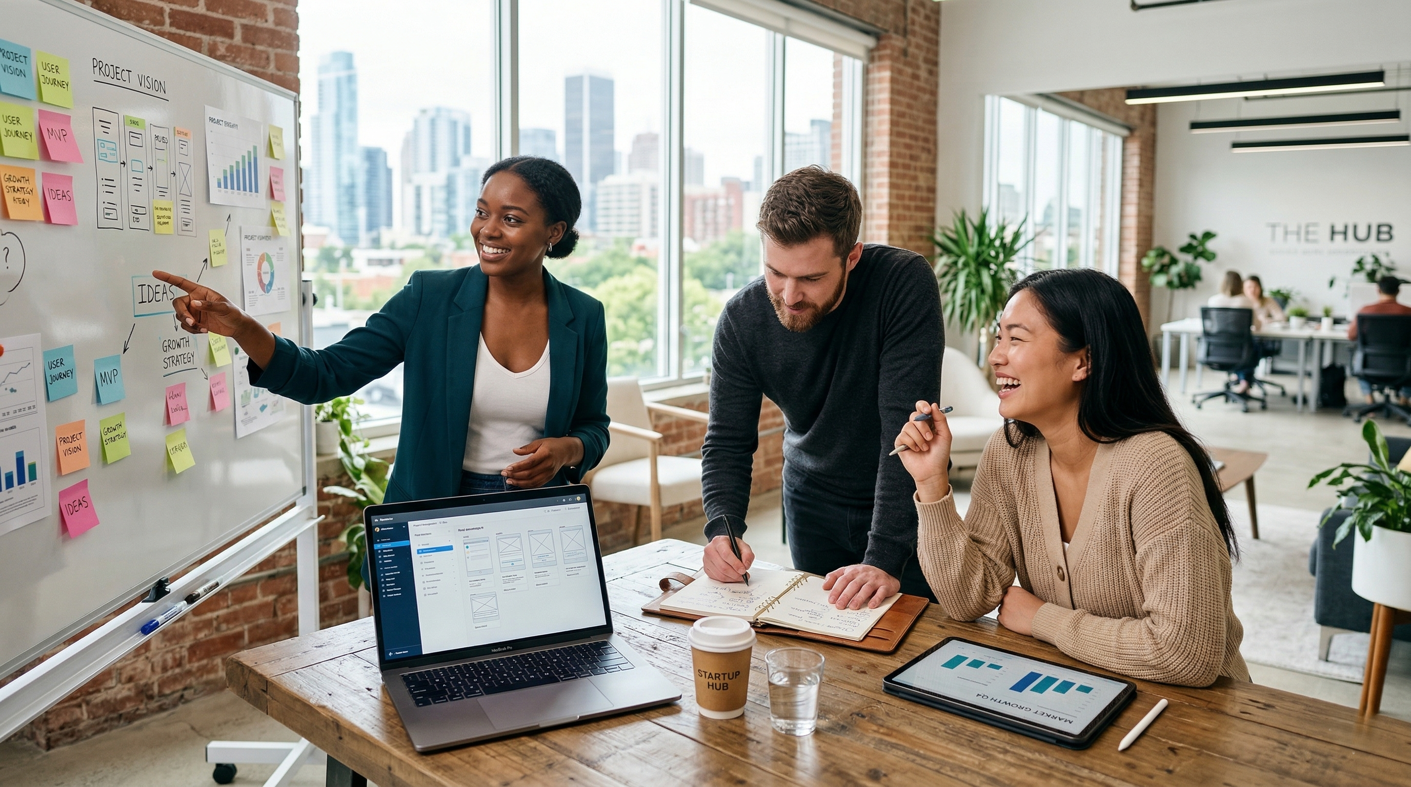 Entrepreneurs working together